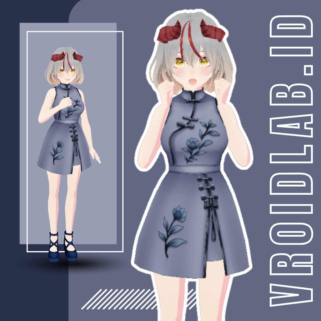 Azure Meihua アズール・メイファ | VRoid Studio Outfit | Anime Style | Virtual Fashion