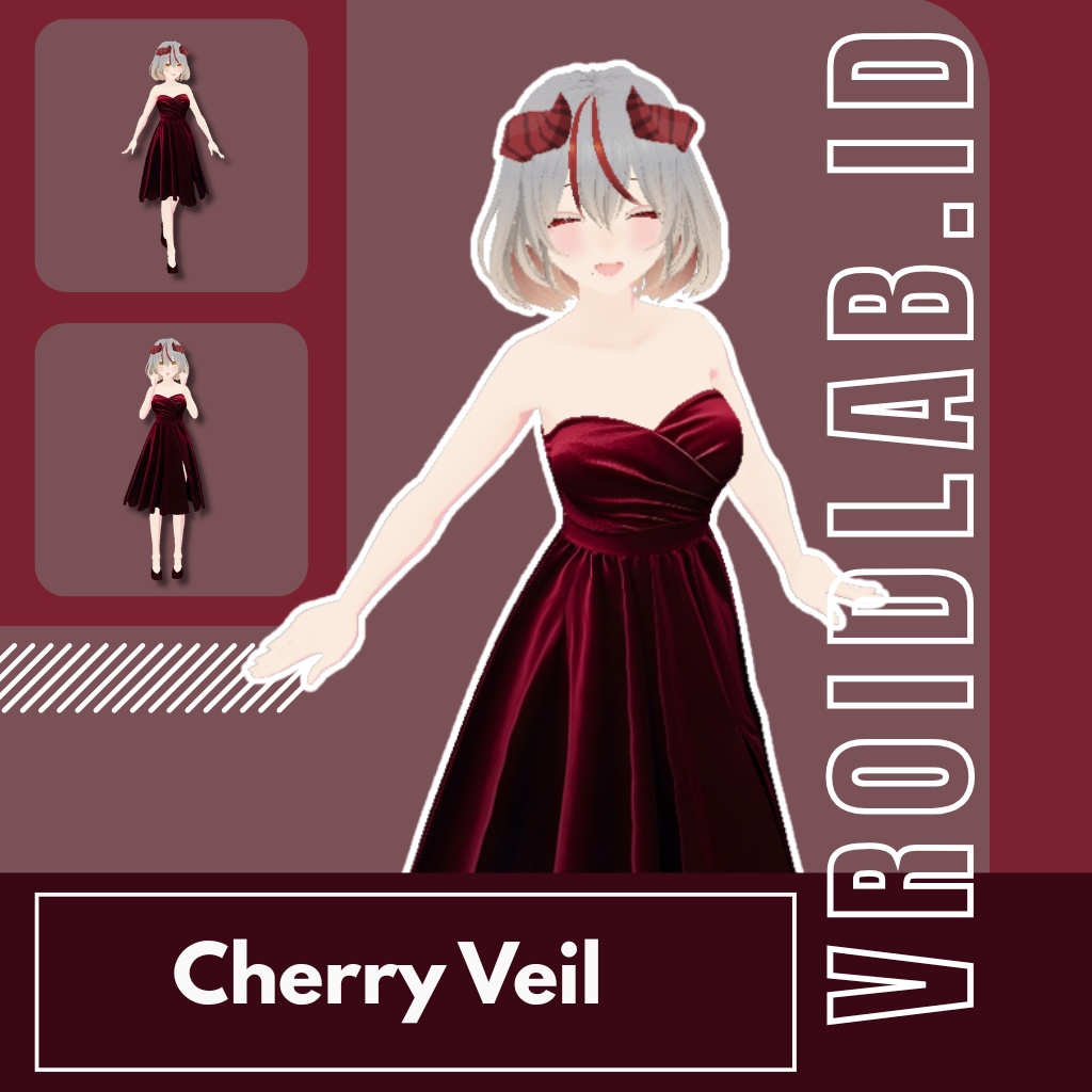 Cherry Veil チェリー・ヴェール | VRoid Studio Outfit | Anime Style | Virtual Fashion