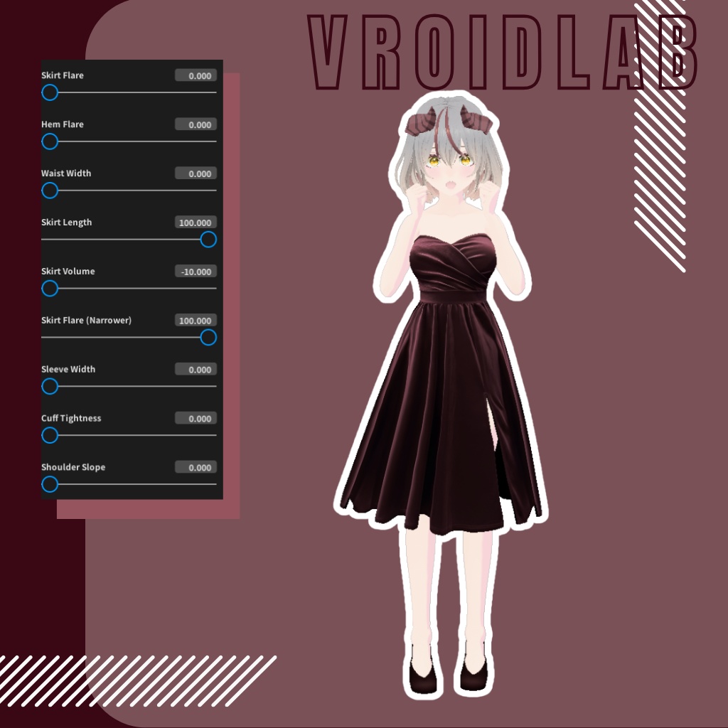 Cherry Veil チェリー・ヴェール | VRoid Studio Outfit | Anime Style | Virtual Fashion
