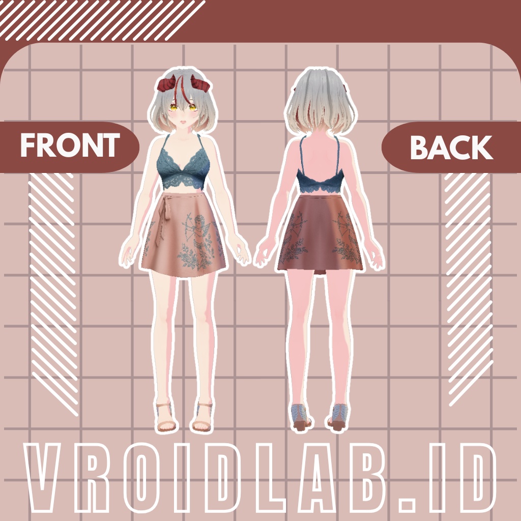 Cherubic Grace ケルビックグレース | VRoid Studio Outfit | Anime Style | Virtual Fashion 🌸