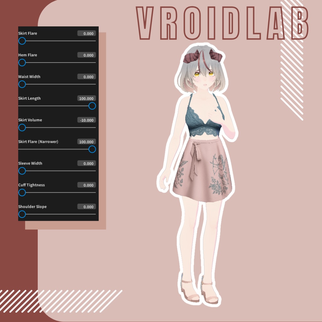Cherubic Grace ケルビックグレース | VRoid Studio Outfit | Anime Style | Virtual Fashion 🌸