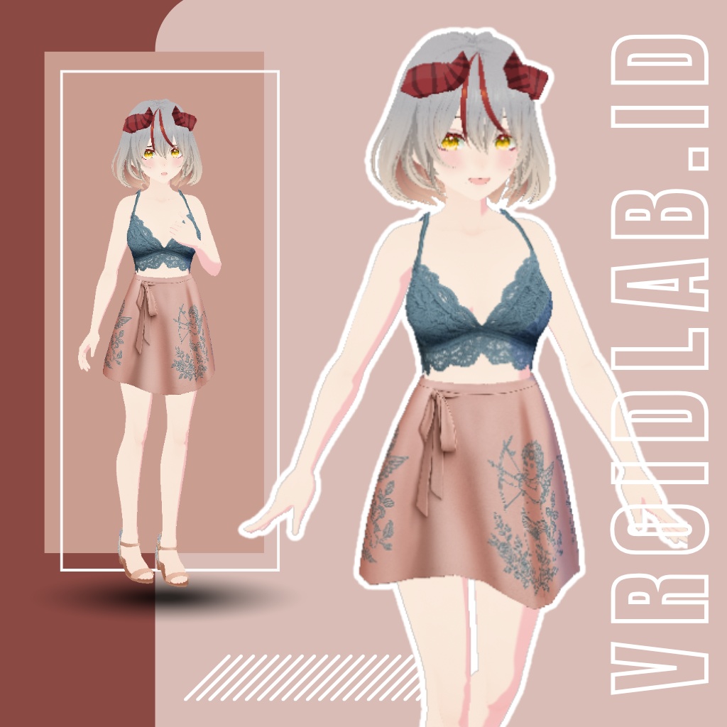 Cherubic Grace ケルビックグレース | VRoid Studio Outfit | Anime Style | Virtual Fashion 🌸