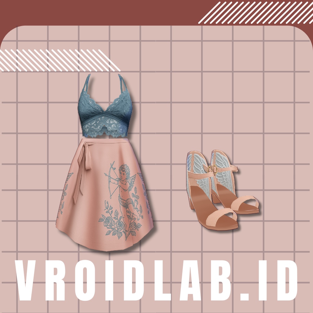 Cherubic Grace ケルビックグレース | VRoid Studio Outfit | Anime Style | Virtual Fashion 🌸