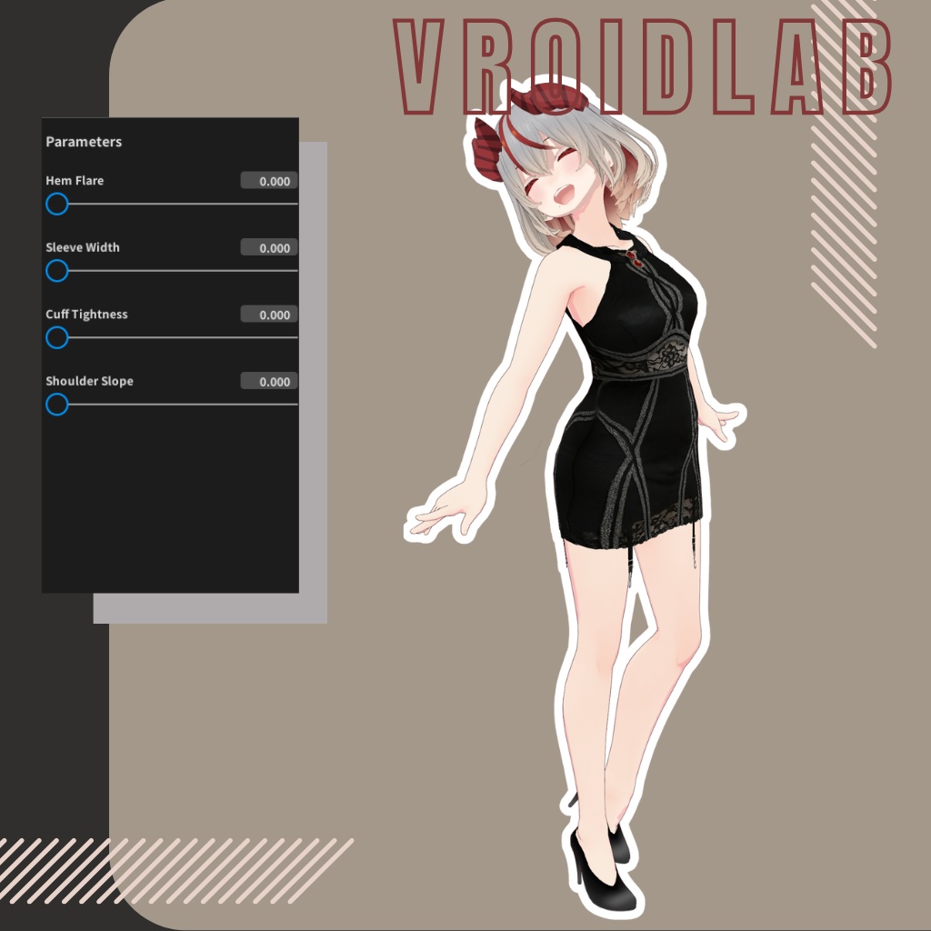 Raven Ruby レイヴン・ルビー | VRoid Studio Outfit | Anime Style | Virtual Fashion