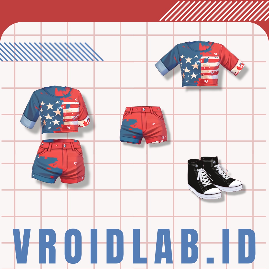 かじゅある てぃー しゃつ | Casual T- Shirt | VRoid Studio Outfit | Anime Style | Virtual Fashion