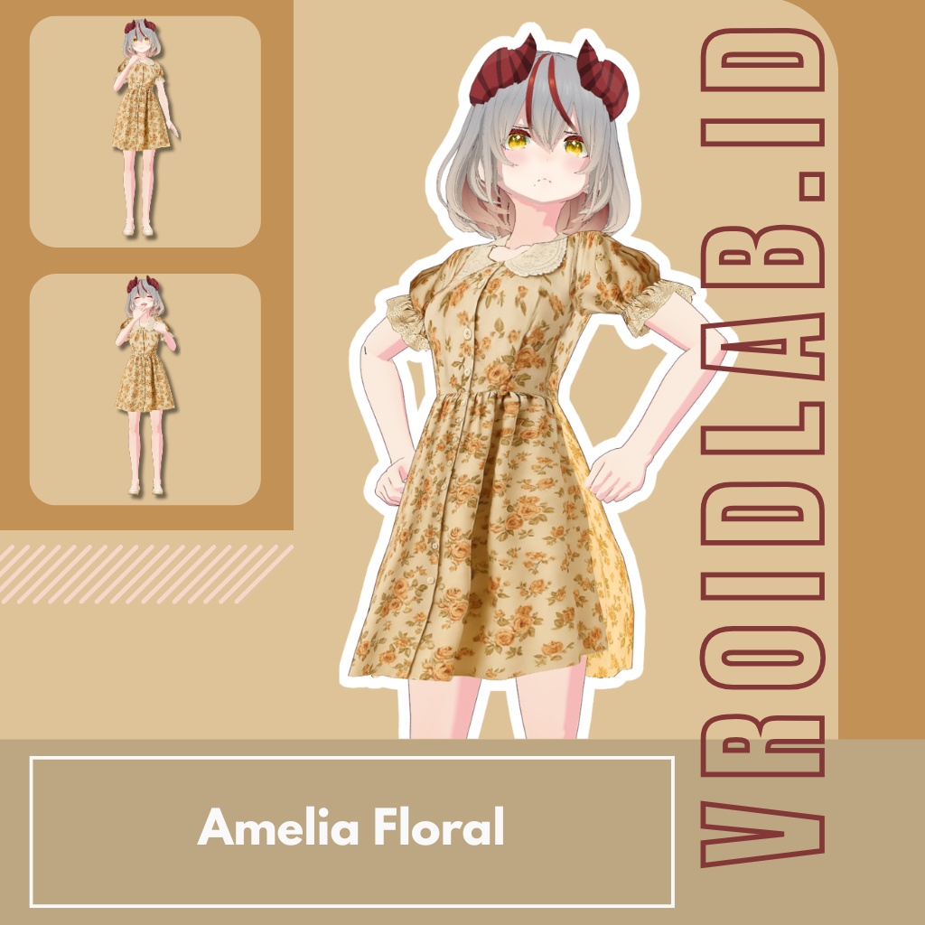 Amelia Floral アメリア・フローラル | VRoid Studio Outfit | Anime Style | Virtual Fashion