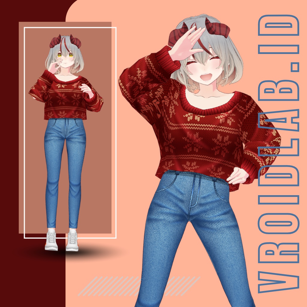 Merry Cozy メリーコージー | VRoid Studio Outfit | Anime Style | Virtual Fashion 
