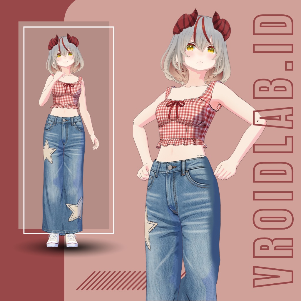 Aurielle Casual Set オーリエルカジュアルセット | VRoid Studio Outfit | Anime Style | Virtual Fashion