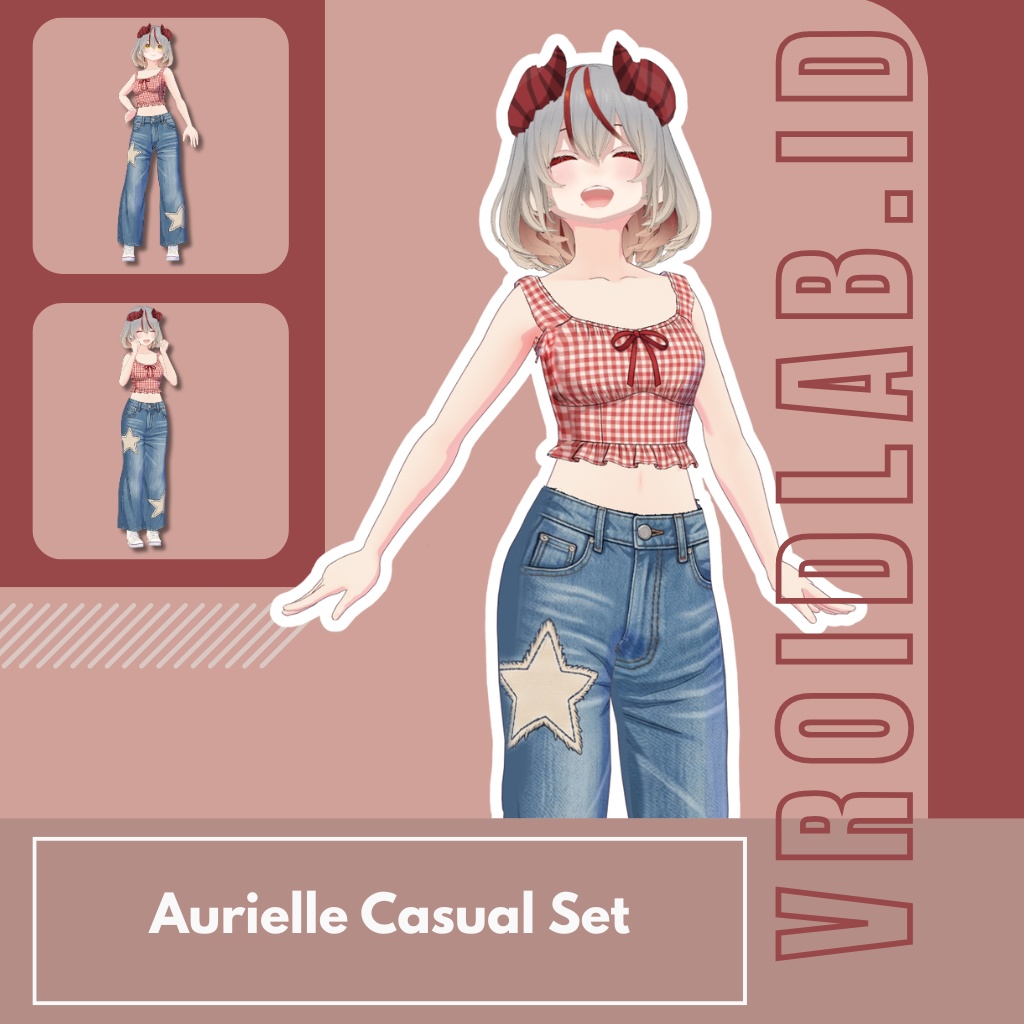 Aurielle Casual Set オーリエルカジュアルセット | VRoid Studio Outfit | Anime Style | Virtual Fashion