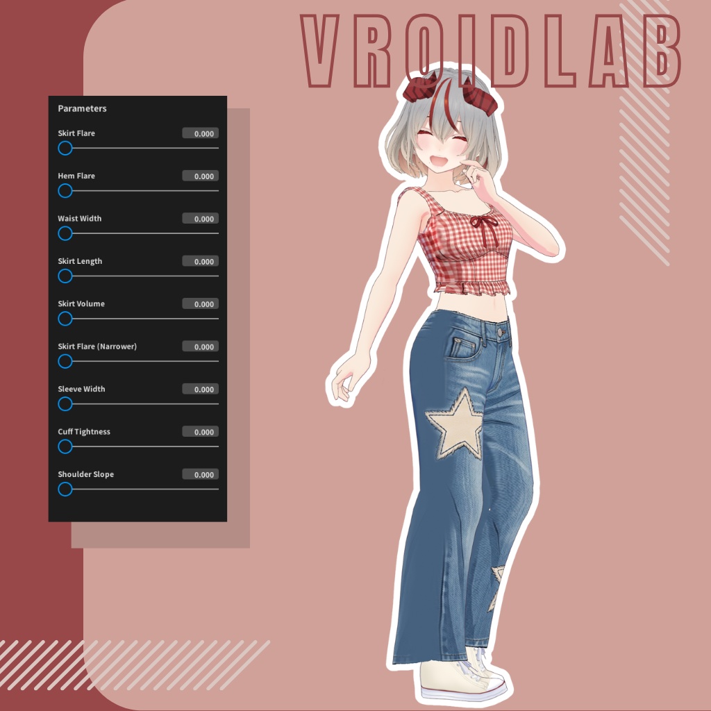 Aurielle Casual Set オーリエルカジュアルセット | VRoid Studio Outfit | Anime Style | Virtual Fashion