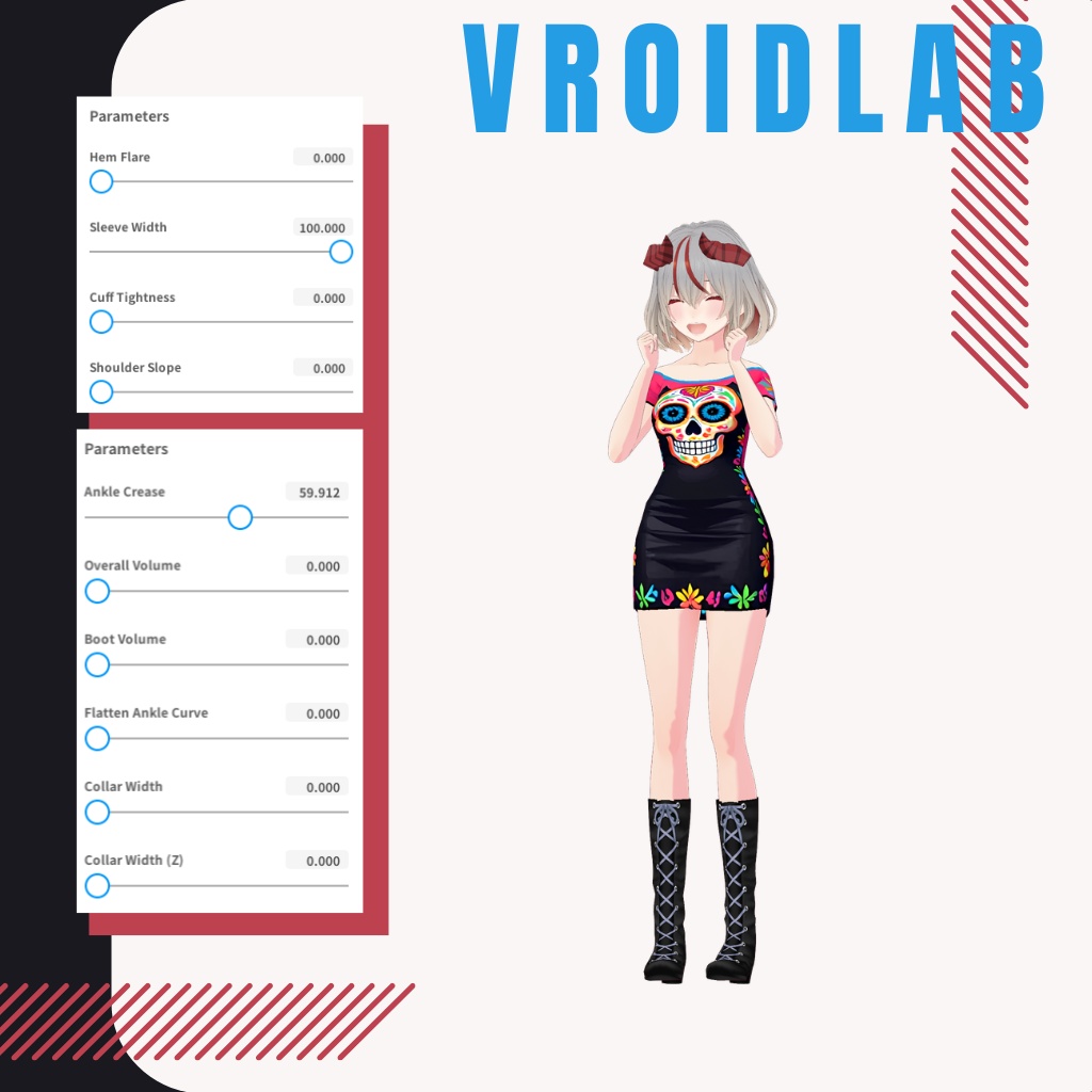 みに どれす | Mini Dress | VRoid Studio Outfit | Anime Style | Virtual Fashion