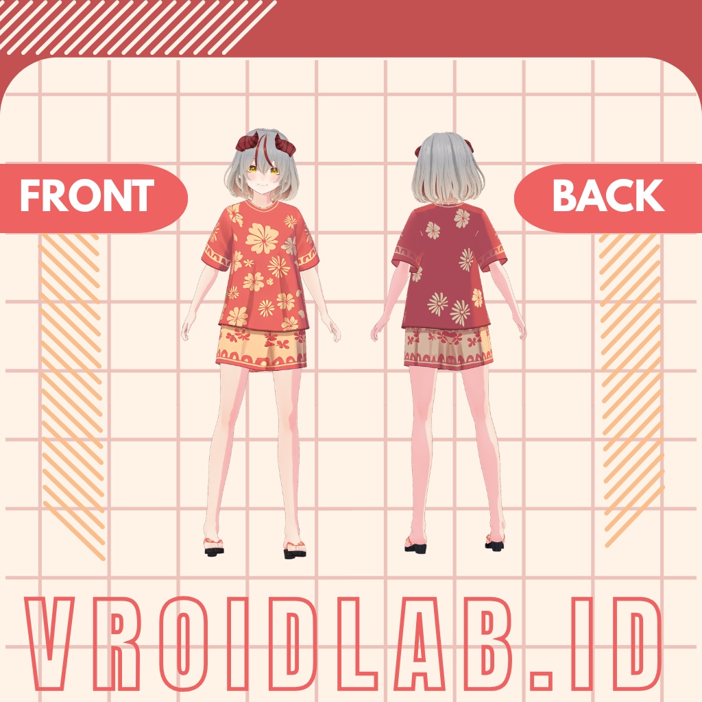 しんぷる てぃー しゃつ | Simple T- Shirt | VRoid Studio Outfit | Anime Style | Virtual Fashion