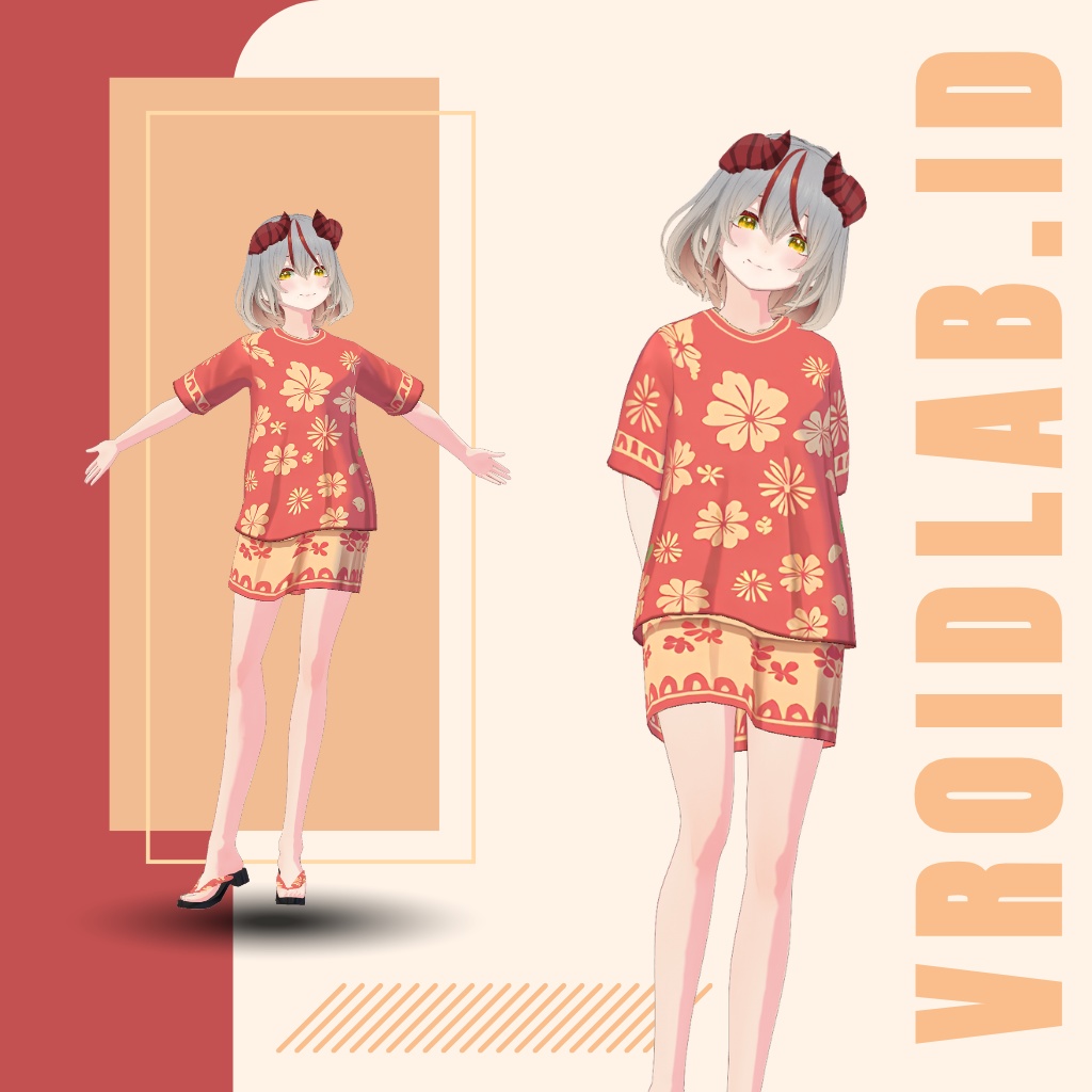 しんぷる てぃー しゃつ | Simple T- Shirt | VRoid Studio Outfit | Anime Style | Virtual Fashion
