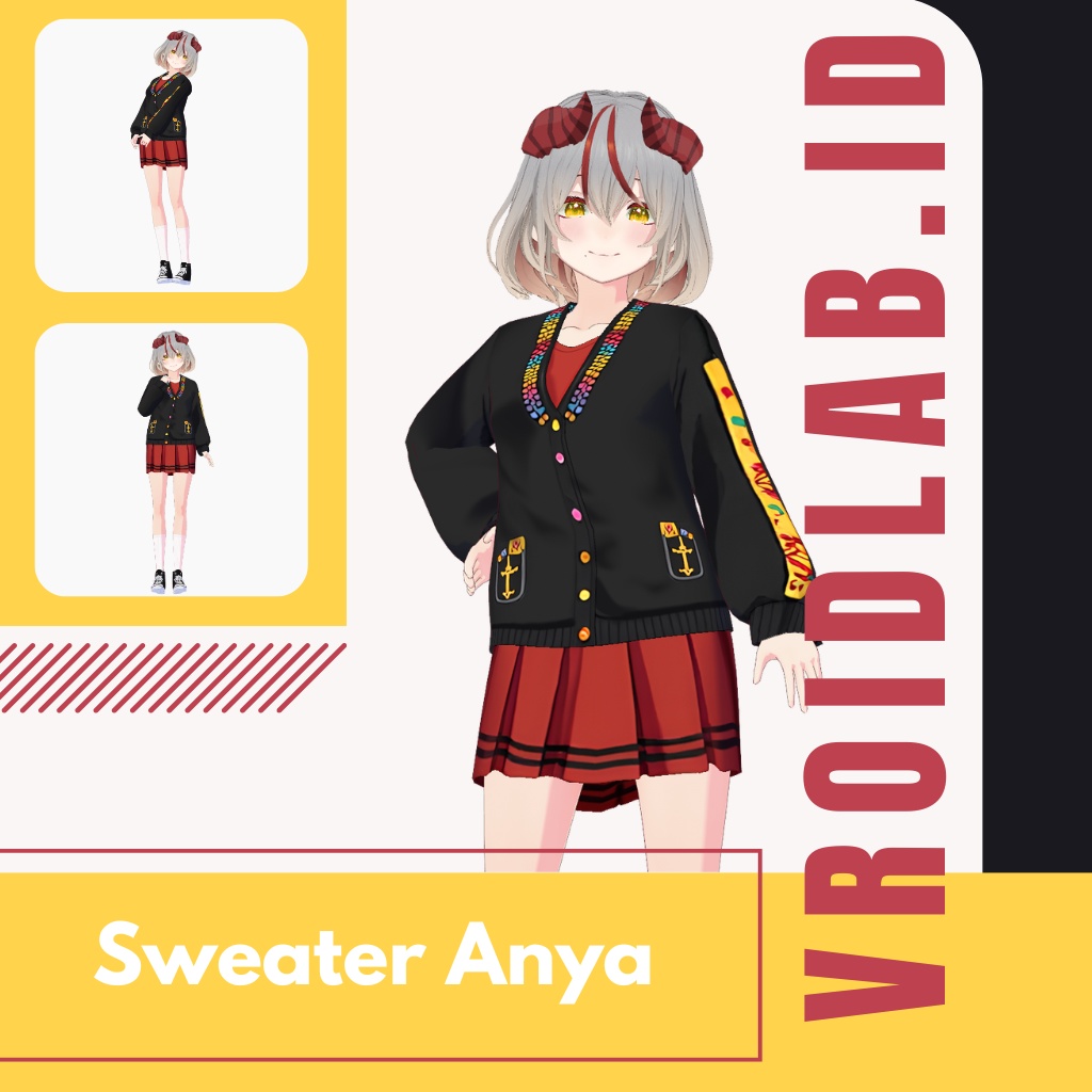 すうぇーたー あにゃ | Sweater Anya | VRoid Studio Outfit | Anime Style | Virtual Fashion