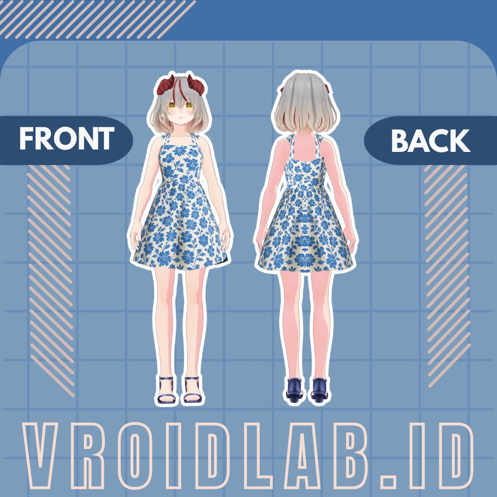 ワスレナグサ Forget-me-not | VRoid Studio Outfit | Anime Style | Virtual Fashion