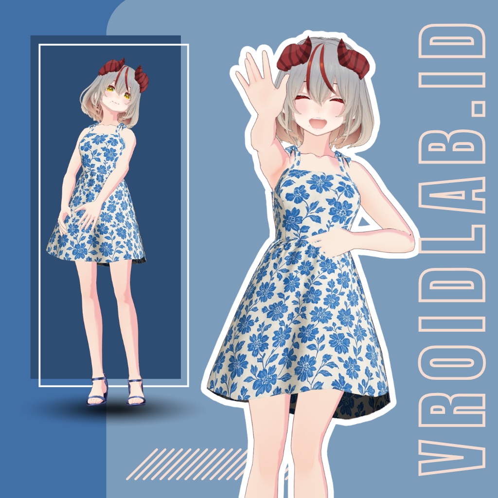 ワスレナグサ Forget-me-not | VRoid Studio Outfit | Anime Style | Virtual Fashion