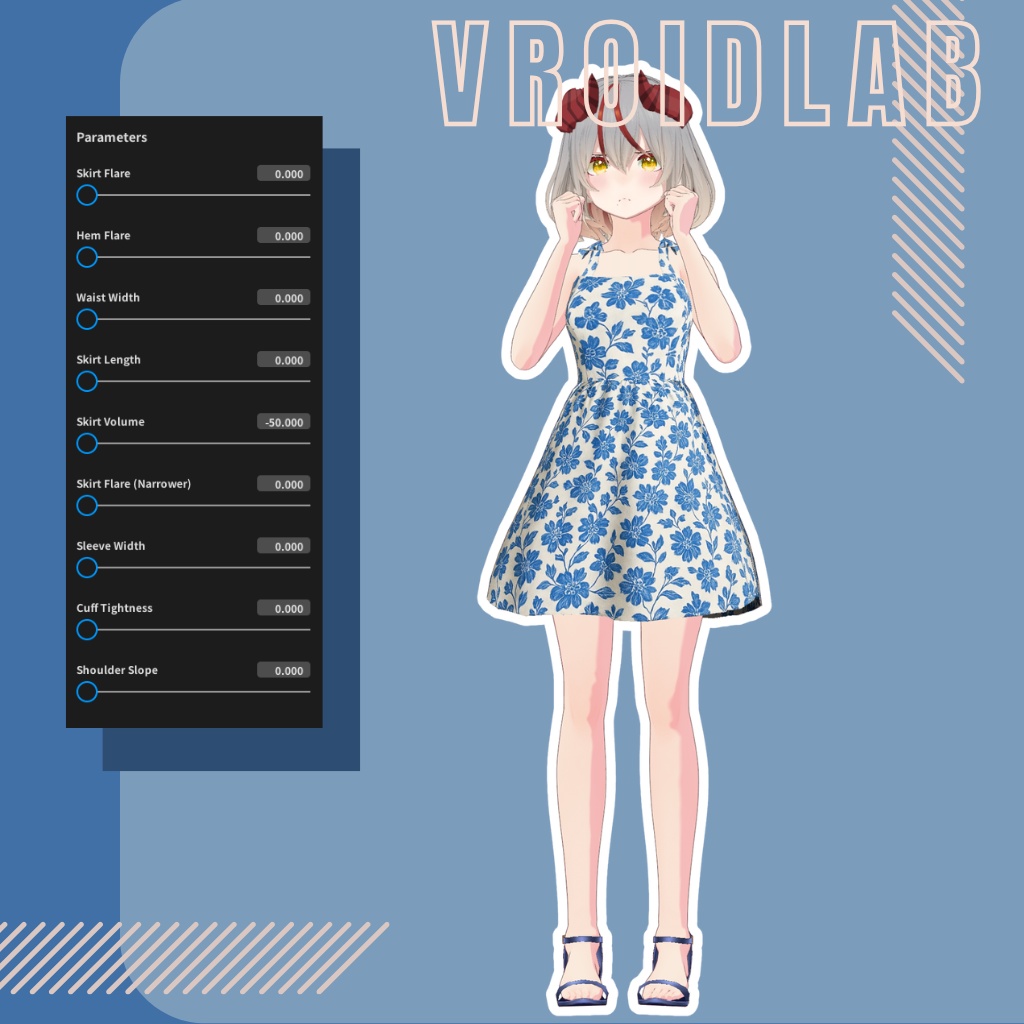 ワスレナグサ Forget-me-not | VRoid Studio Outfit | Anime Style | Virtual Fashion