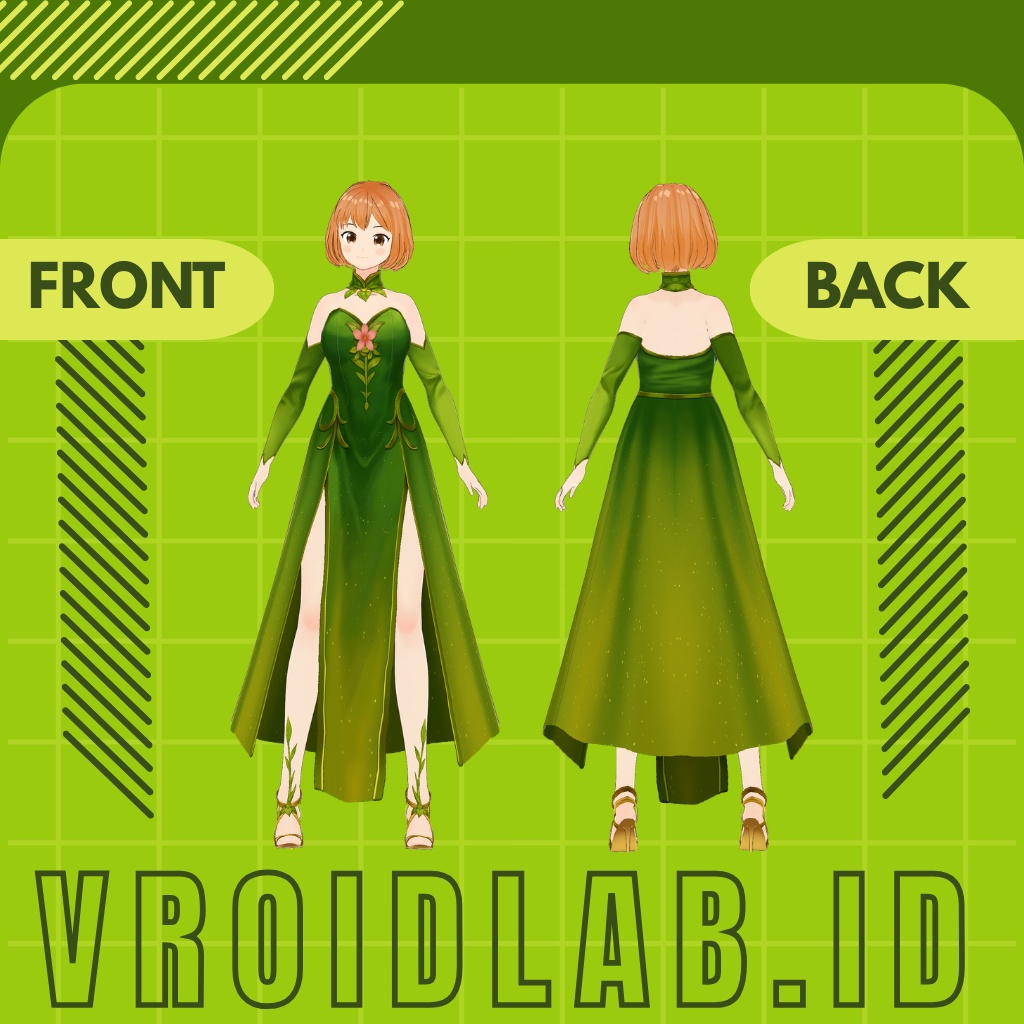 がーでん でゅー | Garden Dew | VRoid Studio Outfit | Anime Style | Virtual Fashion