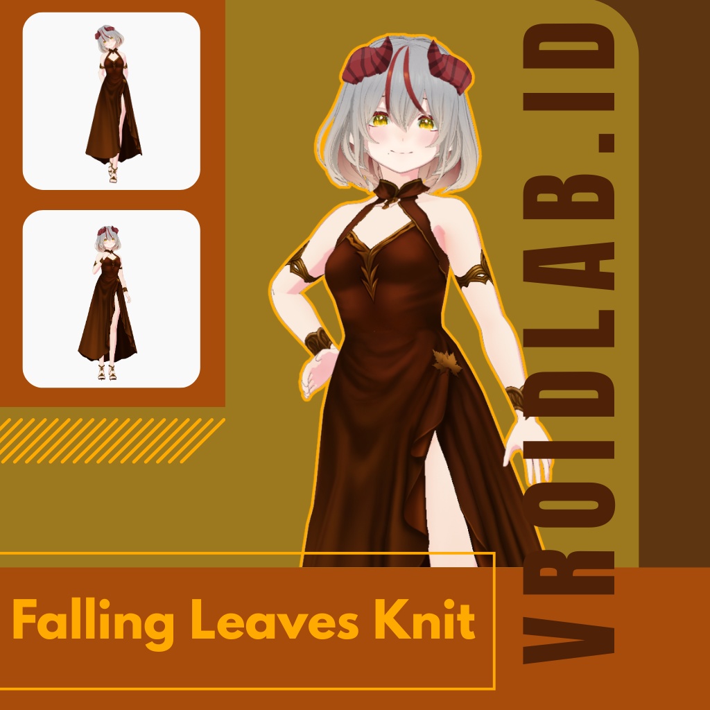 ふぉーりんぐ りーぶす にっと | Falling Leaves Knit | VRoid Studio Outfit | Anime Style | Virtual Fashion