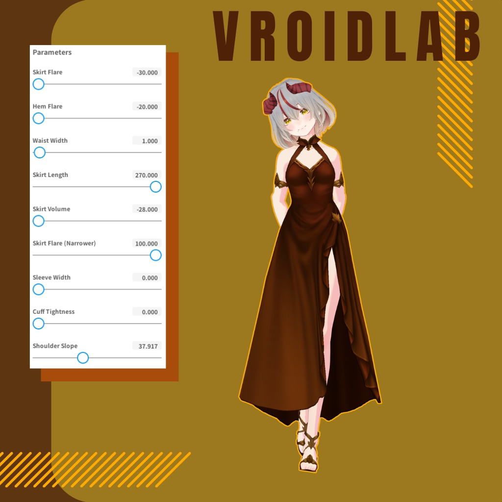 ふぉーりんぐ りーぶす にっと | Falling Leaves Knit | VRoid Studio Outfit | Anime Style | Virtual Fashion