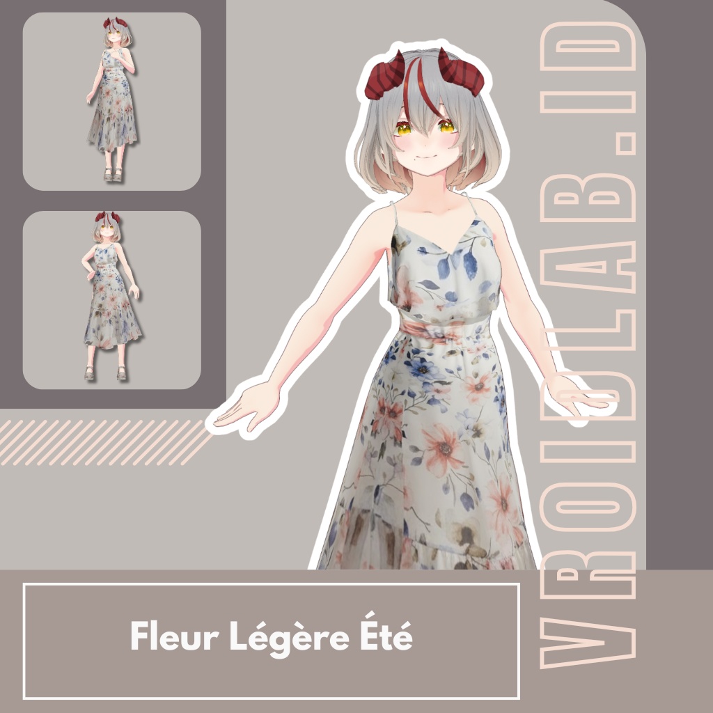 フルール・レジェール・エテ Fleur Légère Été | VRoid Studio Outfit | Anime Style | Virtual Fashion