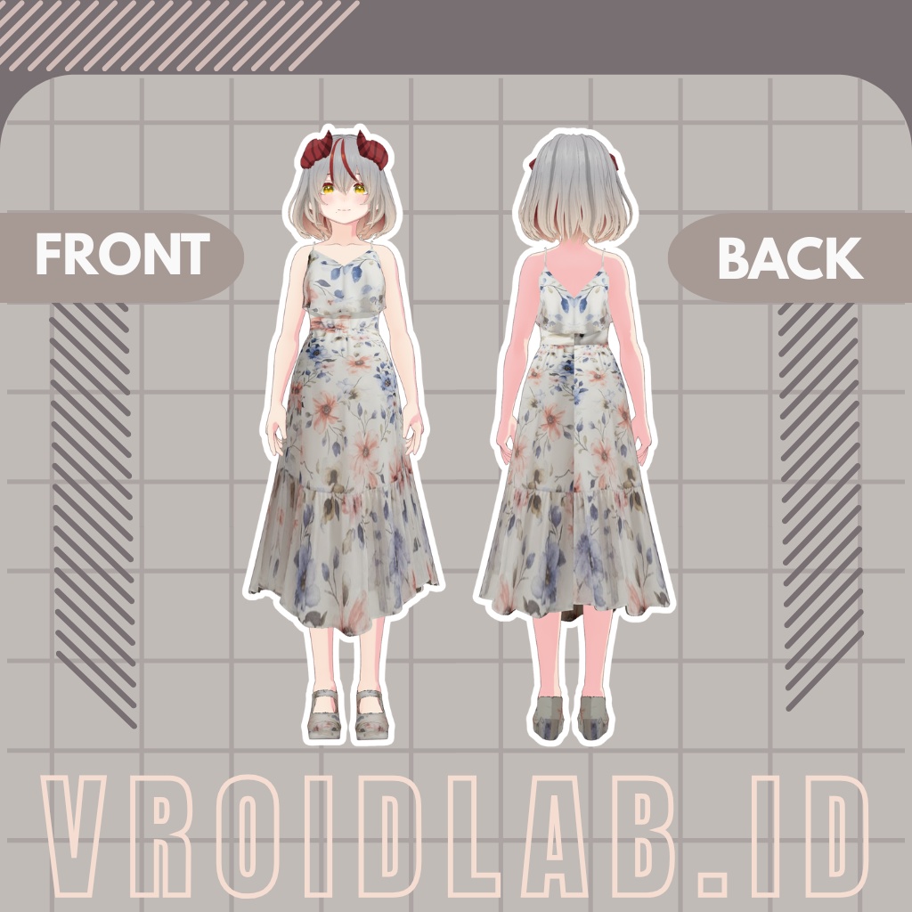 フルール・レジェール・エテ Fleur Légère Été | VRoid Studio Outfit | Anime Style | Virtual Fashion