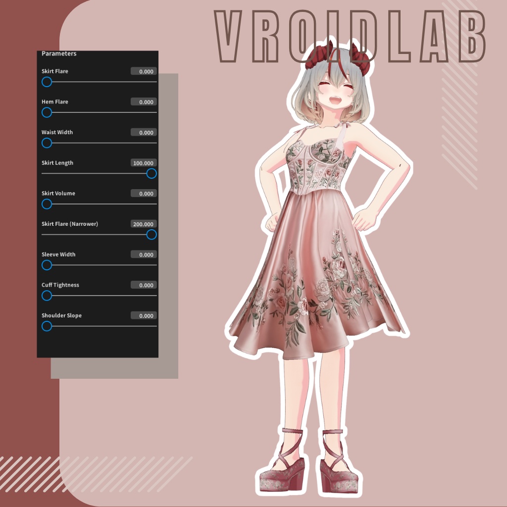 Rosalie Fae Bloom ロザリー・フェイ・ブルーム| VRoid Studio Outfit | Anime Style | Virtual Fashion