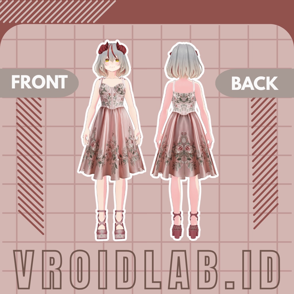 Rosalie Fae Bloom ロザリー・フェイ・ブルーム| VRoid Studio Outfit | Anime Style | Virtual Fashion