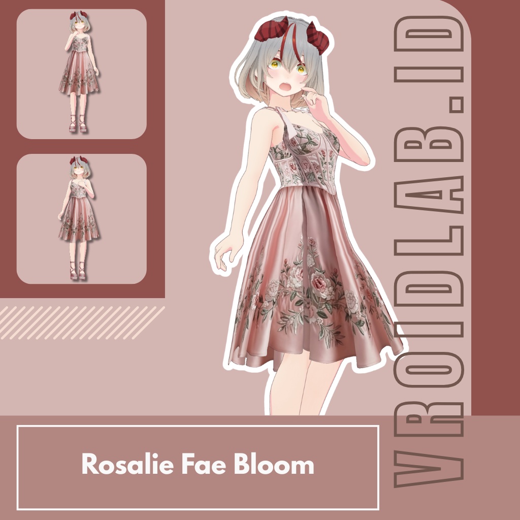 Rosalie Fae Bloom ロザリー・フェイ・ブルーム| VRoid Studio Outfit | Anime Style | Virtual Fashion