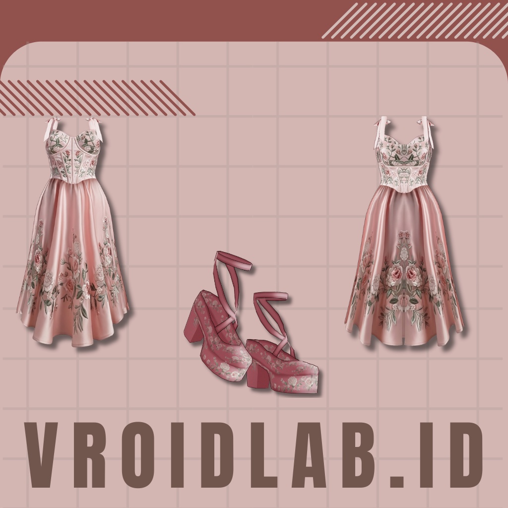 Rosalie Fae Bloom ロザリー・フェイ・ブルーム| VRoid Studio Outfit | Anime Style | Virtual Fashion