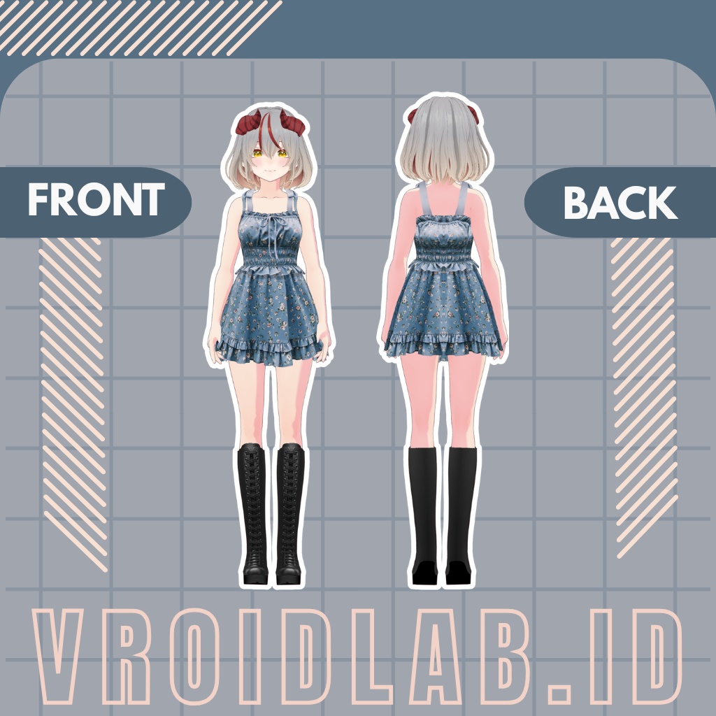 Hana Wanpīsu花わんぴーす | VRoid Studio Outfit | Anime Style | Virtual Fashion