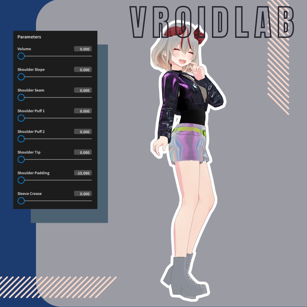 Nyx Neon Blade ニックス ネオンブレード | VRoid Studio Outfit | Anime Style | Virtual Fashion