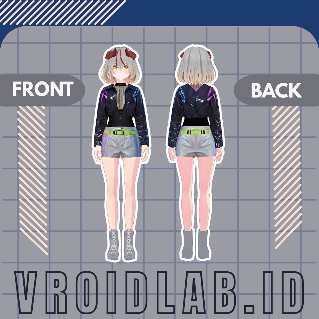 Nyx Neon Blade ニックス ネオンブレード | VRoid Studio Outfit | Anime Style | Virtual Fashion