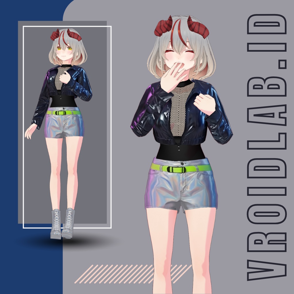 Nyx Neon Blade ニックス ネオンブレード | VRoid Studio Outfit | Anime Style | Virtual Fashion