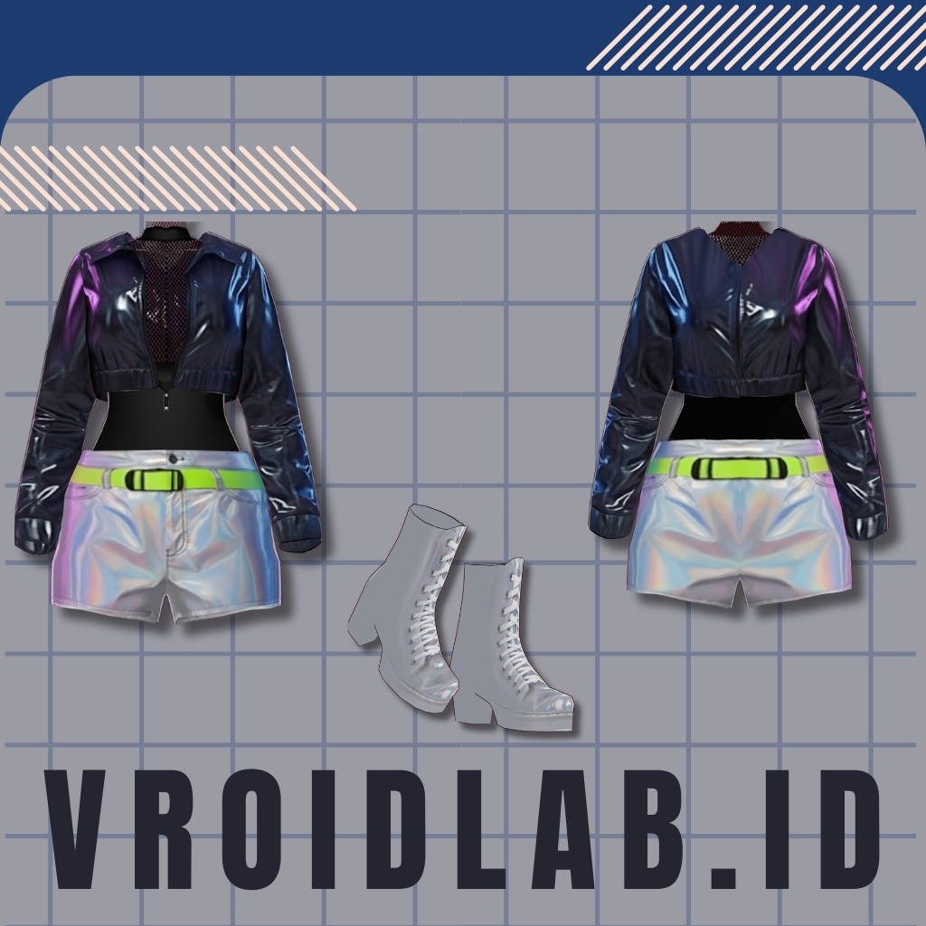 Nyx Neon Blade ニックス ネオンブレード | VRoid Studio Outfit | Anime Style | Virtual Fashion