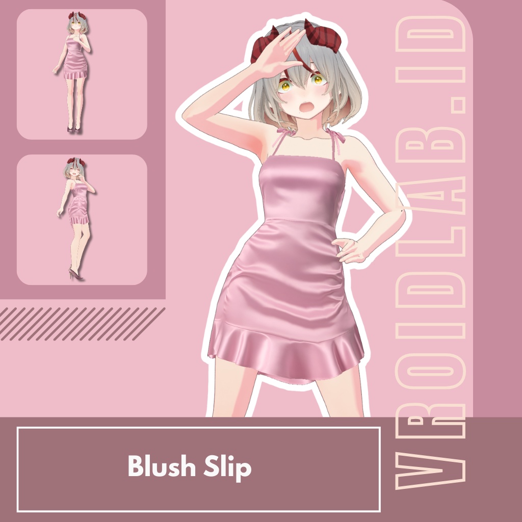 Blush Slip ブラッシュスリップ | VRoid Studio Outfit | Anime Style | Virtual Fashion