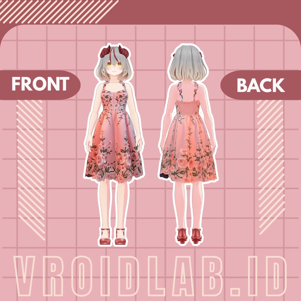 Blossom Charm ブロッサムチャーム| VRoid Studio Outfit | Anime Style | Virtual Fashion