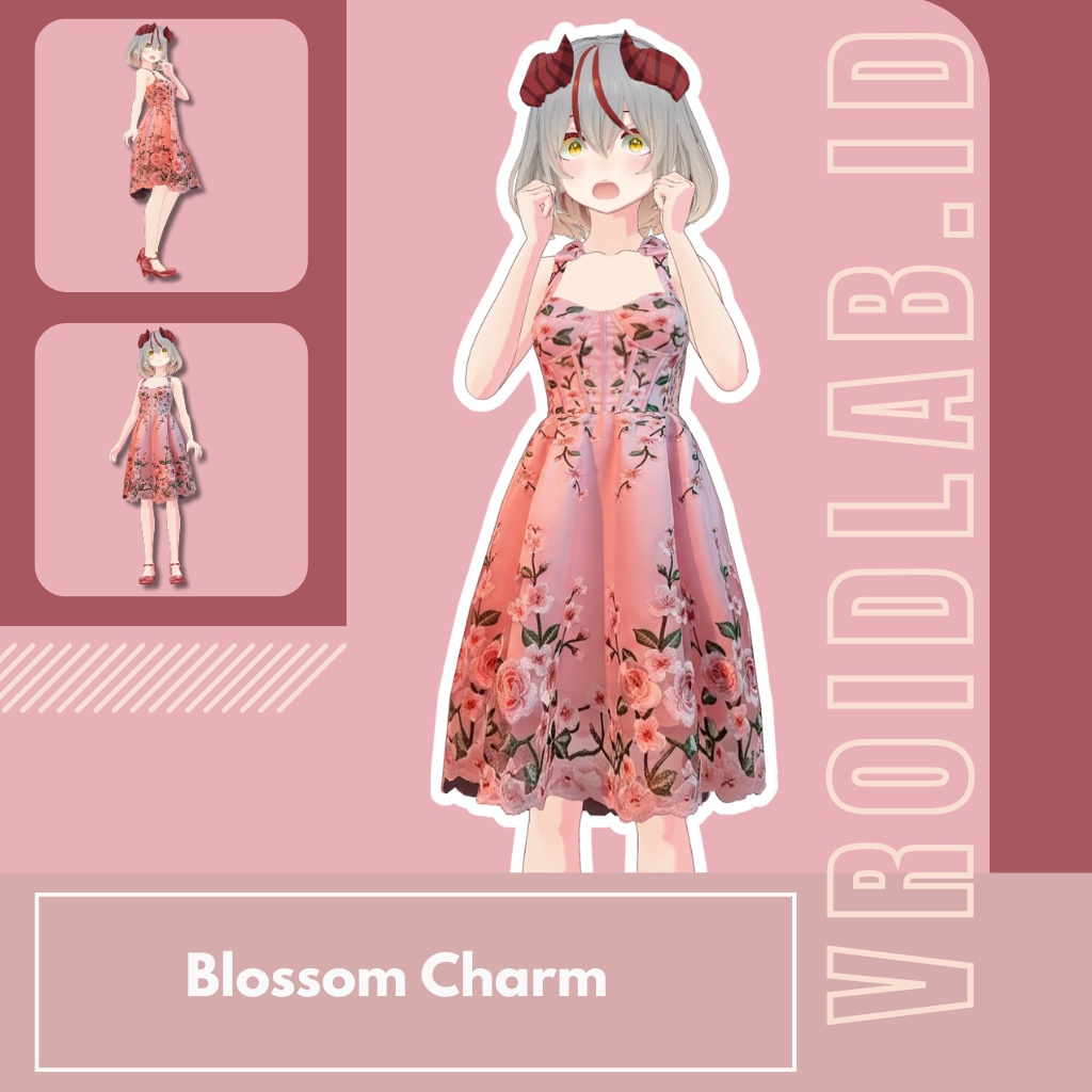 Blossom Charm ブロッサムチャーム| VRoid Studio Outfit | Anime Style | Virtual Fashion