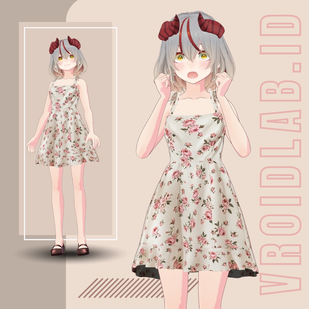 Rosegarden Whispers ローズガーデンのささやき | VRoid Studio Outfit | Anime Style | Virtual Fashion