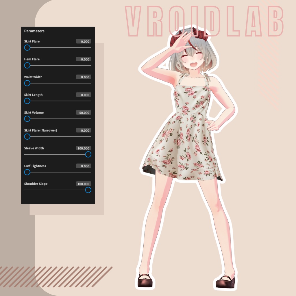 Rosegarden Whispers ローズガーデンのささやき | VRoid Studio Outfit | Anime Style | Virtual Fashion