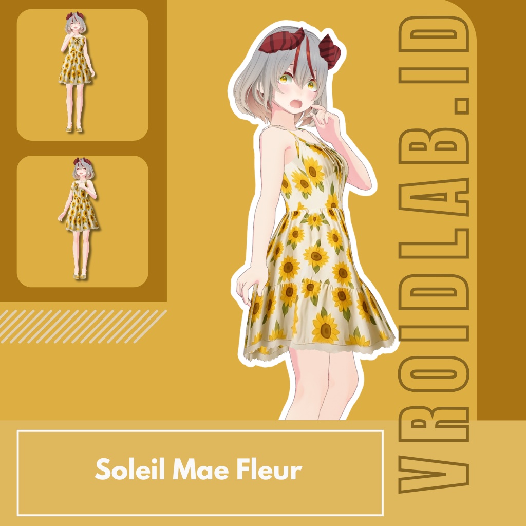 Soleil Mae Fleurソレイユ・メイ・フルール | VRoid Studio Outfit | Anime Style | Virtual Fashion