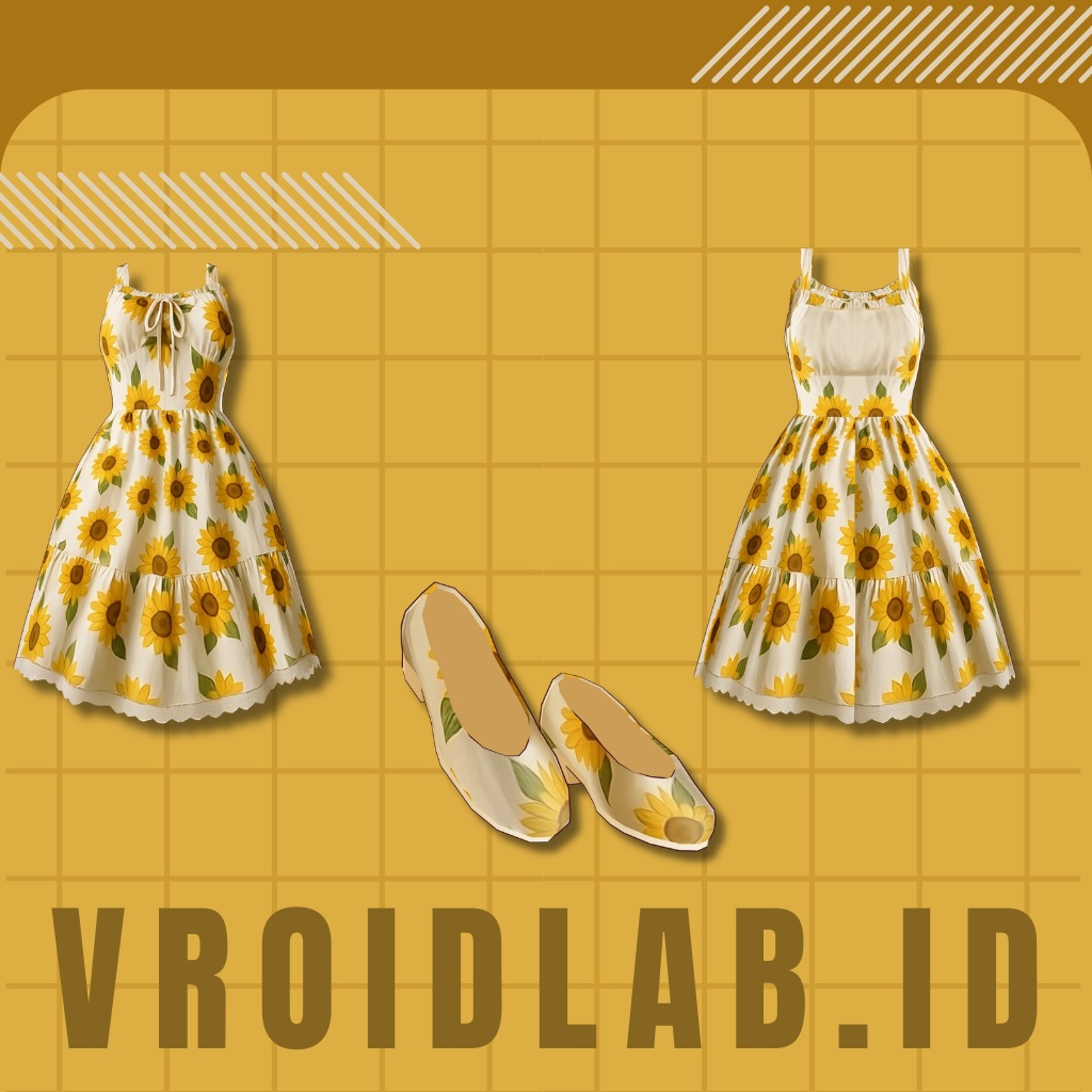 Soleil Mae Fleurソレイユ・メイ・フルール | VRoid Studio Outfit | Anime Style | Virtual Fashion