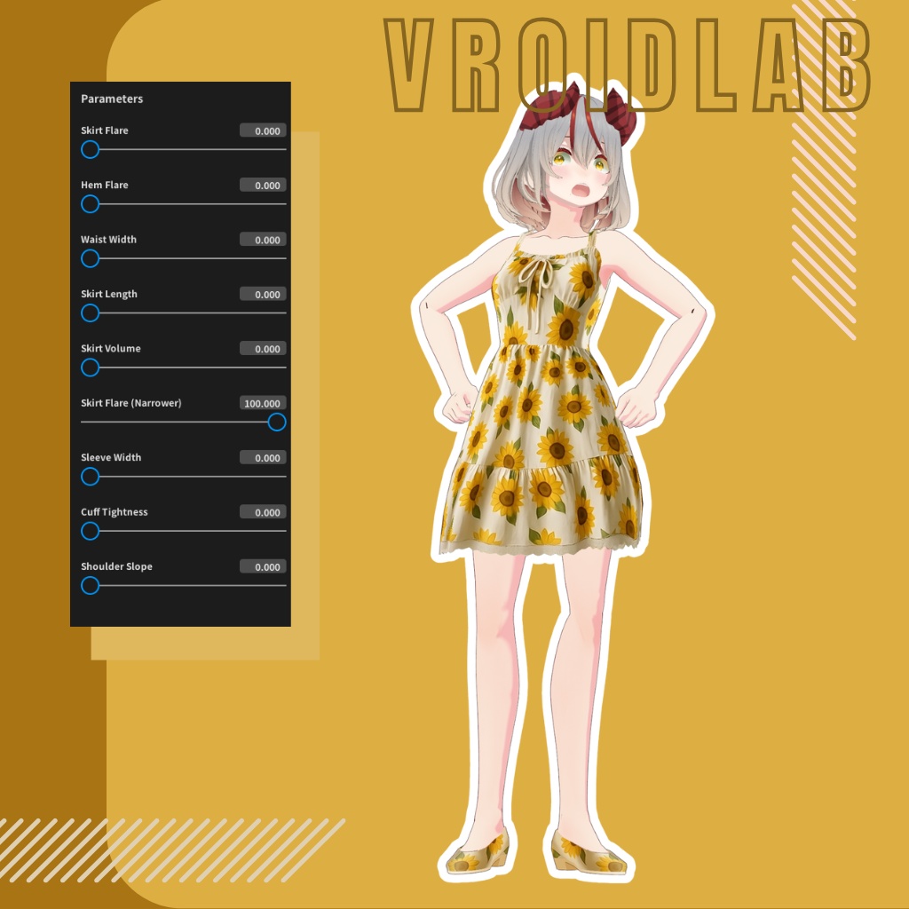 Soleil Mae Fleurソレイユ・メイ・フルール | VRoid Studio Outfit | Anime Style | Virtual Fashion