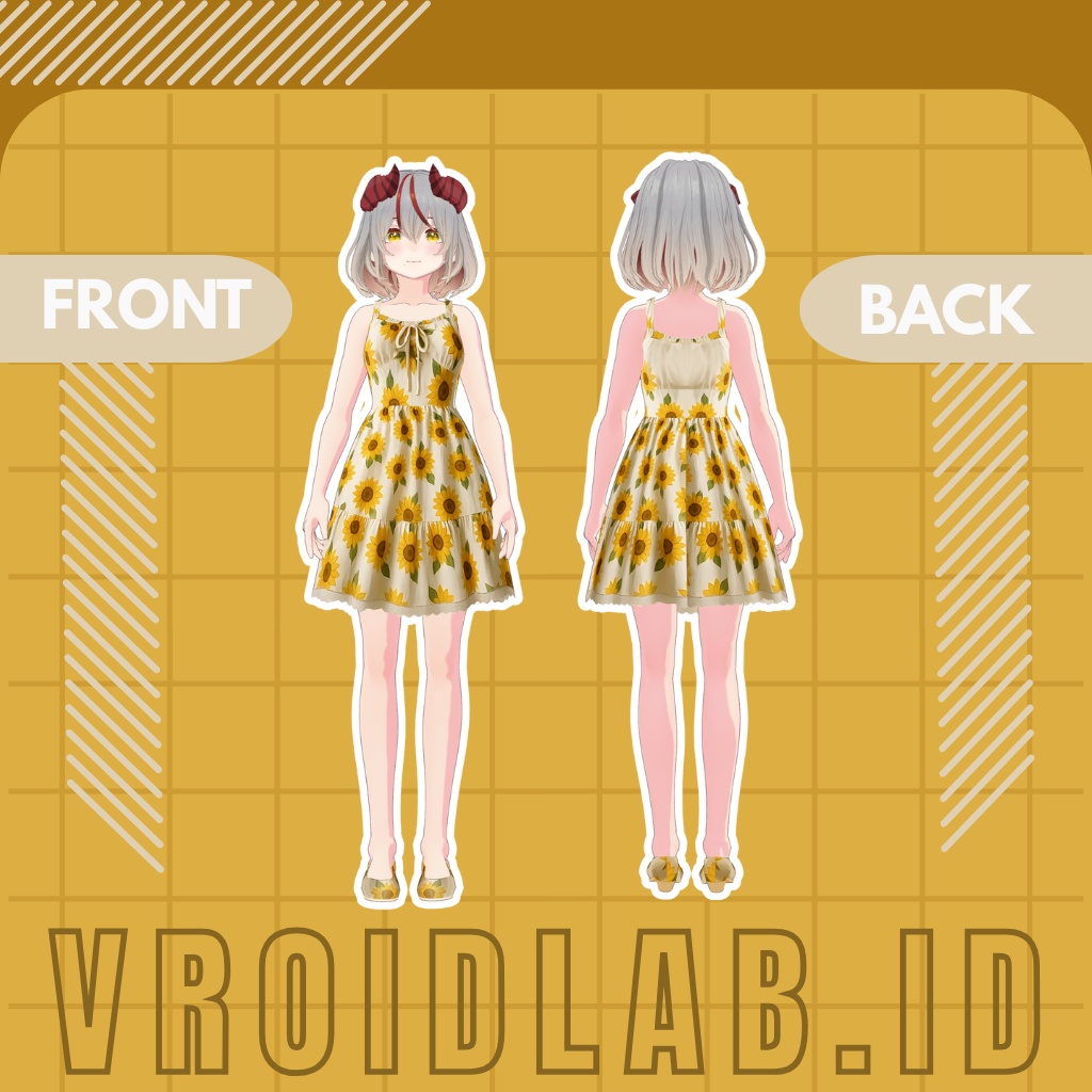 Soleil Mae Fleurソレイユ・メイ・フルール | VRoid Studio Outfit | Anime Style | Virtual Fashion