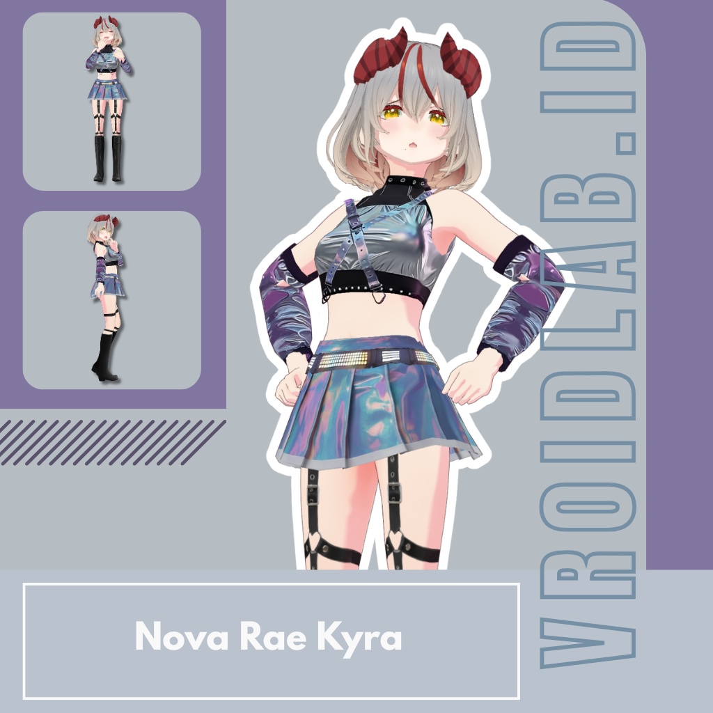 Nova Rae Kyraノヴァ・レイ・カイラ | Dress Guena | VRoid Studio Outfit | Anime Style | Virtual Fashion
