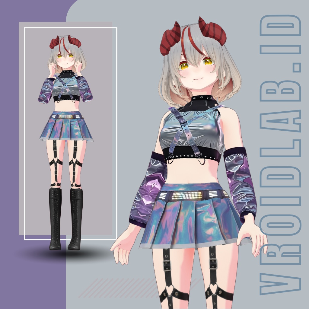 Nova Rae Kyraノヴァ・レイ・カイラ  | Dress Guena | VRoid Studio Outfit | Anime Style | Virtual Fashion