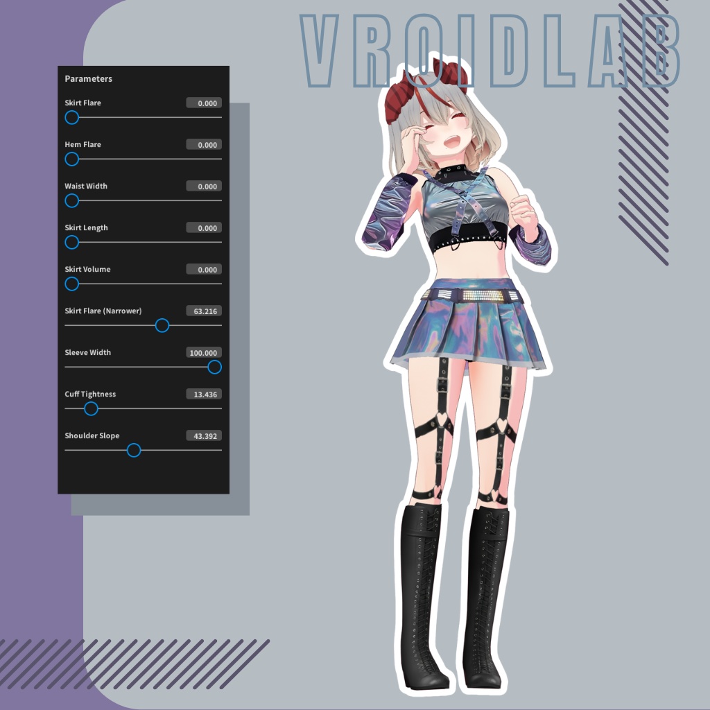 Nova Rae Kyraノヴァ・レイ・カイラ | Dress Guena | VRoid Studio Outfit | Anime Style | Virtual Fashion