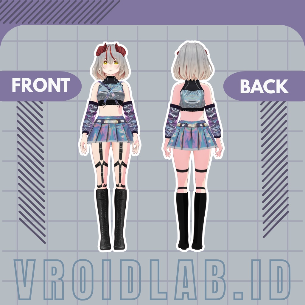 Nova Rae Kyraノヴァ・レイ・カイラ | Dress Guena | VRoid Studio Outfit | Anime Style | Virtual Fashion