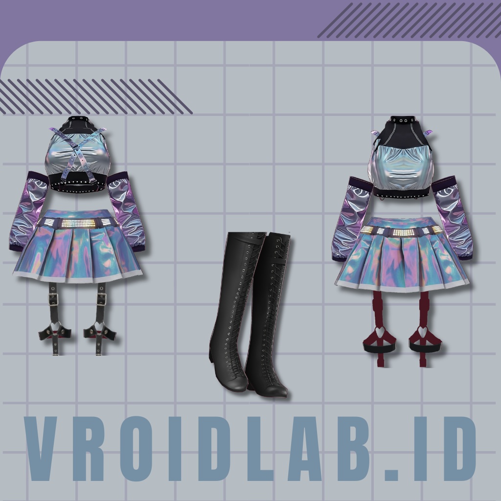 Nova Rae Kyraノヴァ・レイ・カイラ | Dress Guena | VRoid Studio Outfit | Anime Style | Virtual Fashion