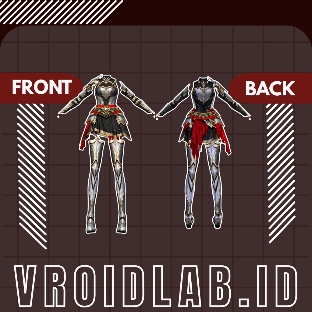 Fantasy Knight Armor ファンタジーナイト | VRoid Studio Outfit | Anime Style | Virtual Fashion